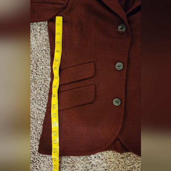 rag & bone Slade Blazer  Burgundy Sz 4 - Picture 15 of 16